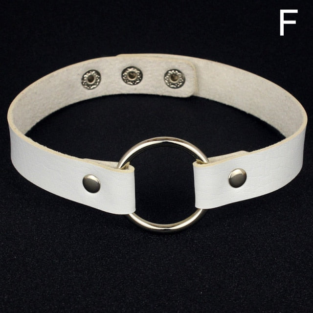 2020 Fashion PU Leather Heart Choker Necklace Women Chocker Necklaces Punk Statement Jewelry Collier Wedding Bride Jewelry Gift