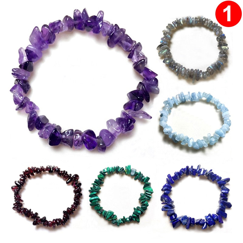 Irregular Crystal Stone Chakra Bracelets