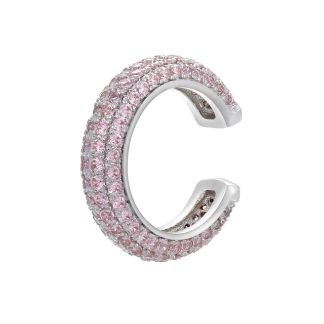 Crystal C Shaped Non-Piercing Ear Clip Jewelry for Women