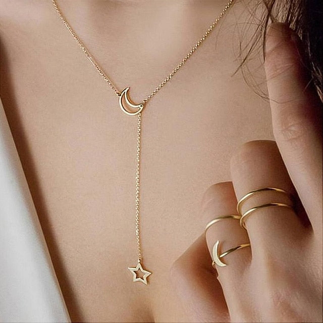 Collier Chain Alloy Pendant Necklace for Everyday and Occasion Wear