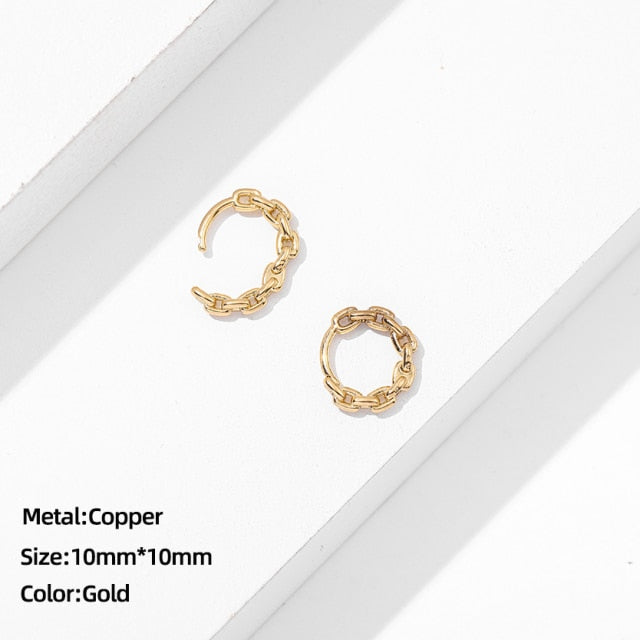 Classic Stainless-Steel Ear Buckle Trendy Hoop Earring