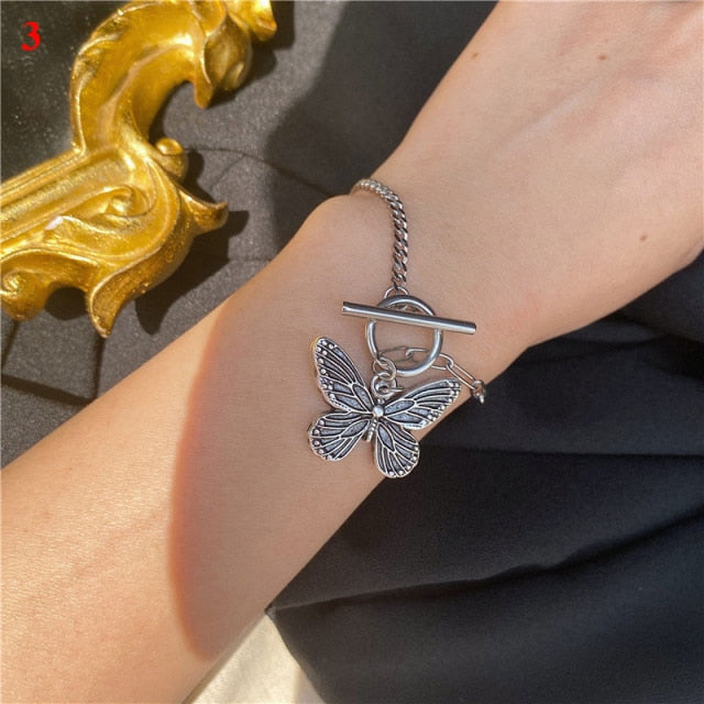 Aesthetic Gothic Butterfly Pendant Necklace for Women