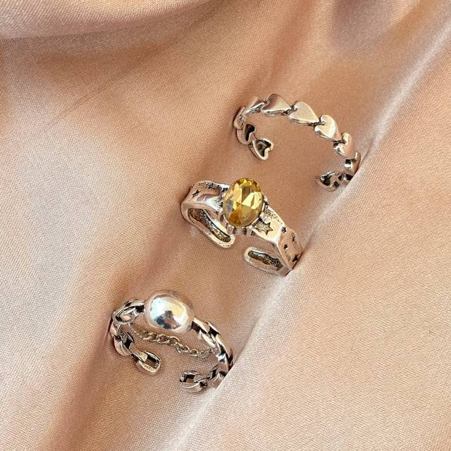 Vintage Silver-Plated Stylish Angel Wings Ring Collection
