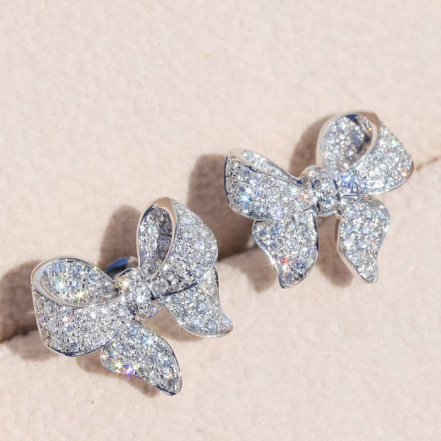 2021 New Arrival Fashion Luxury 925 Sterling Silver Pink CZ Drop Stud Earing  For Women Valentine's Day Gift Z5