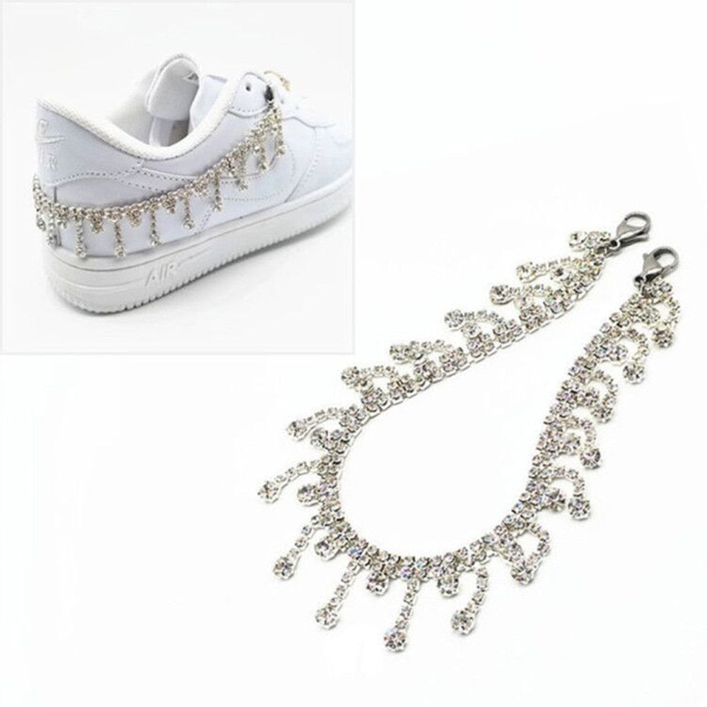 Rhinestone Tassel Shoe Jewelry Chain Accessory Bracelet