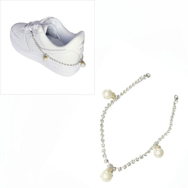 Rhinestone Tassel Shoe Jewelry Chain Accessory Bracelet
