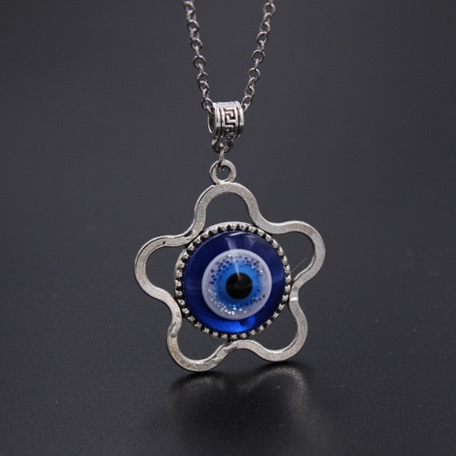 Blue Evil Eye Choker Unisex Necklace Jewelry.