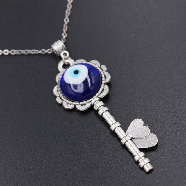 Blue Evil Eye Choker Unisex Necklace Jewelry.