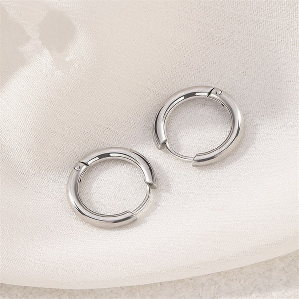 Stainless-Steel Multicolour Simple Circle Earrings for Women