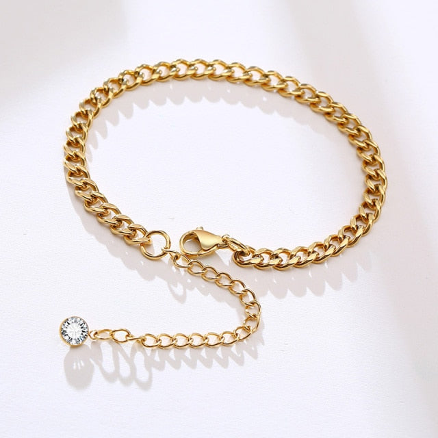 Ultra Thin Chain Link Cross Bracelet Stainless Steel Women&#39;s Adjustable Link Stacked Layered Chain Bracelets