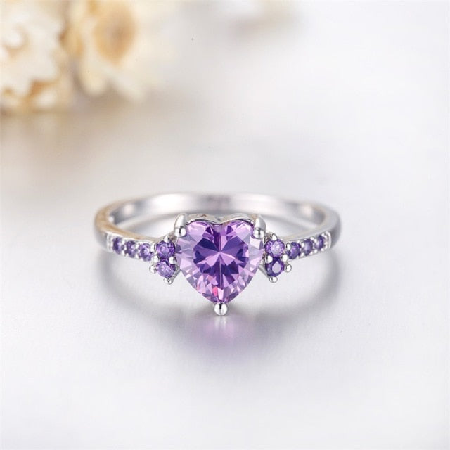 Elegant Silver Crystal Zircon Rhinestone Studded Luxury Jewelry Ring