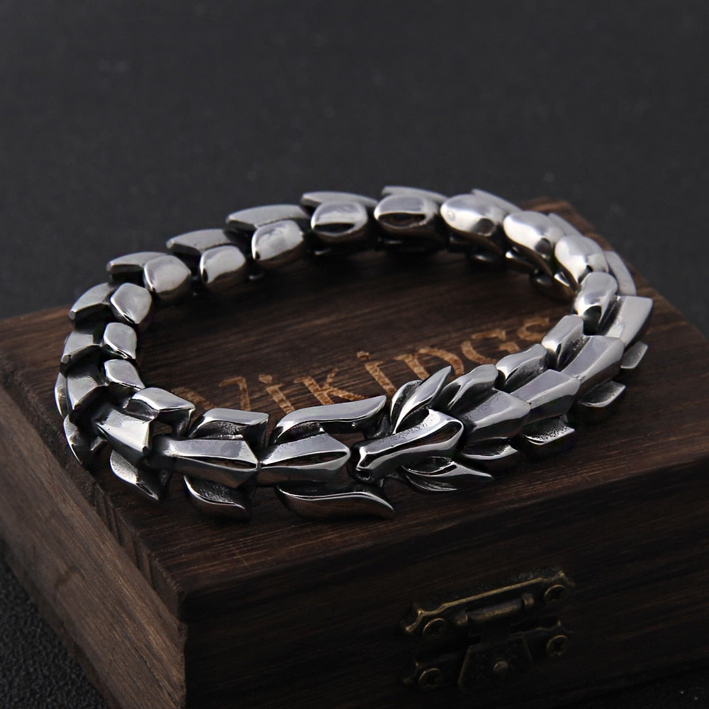 Viking Vintage Stainless-Steel Fashion Bracelet