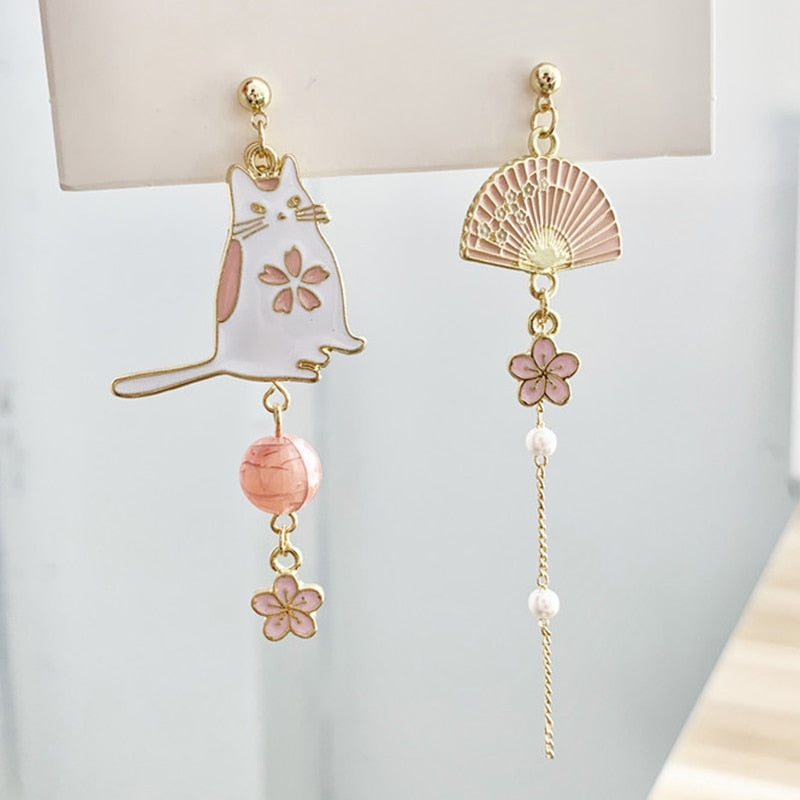 Korean Style Minimalist Floral Drop Earring for Women