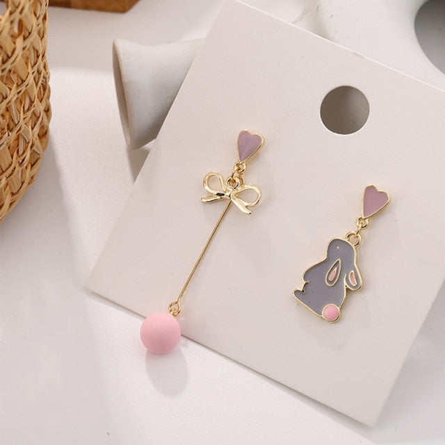 Korean Style Minimalist Floral Drop Earring for Women