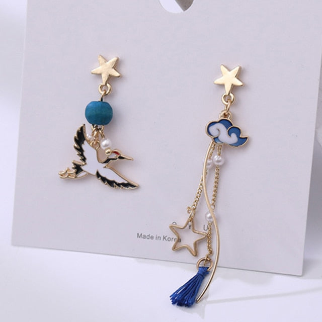 Korean Style Minimalist Floral Drop Earring for Women
