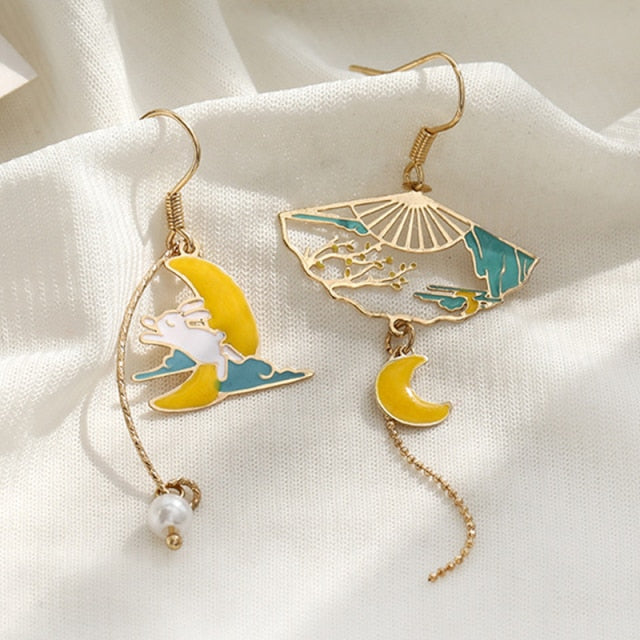 Korean Style Minimalist Floral Drop Earring for Women