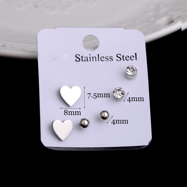 Stainless Steel Multivariant Cute Nature Stud Earrings for Women