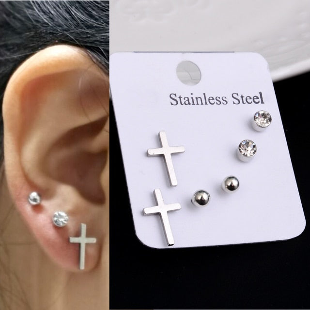 Stainless Steel Multivariant Cute Nature Stud Earrings for Women