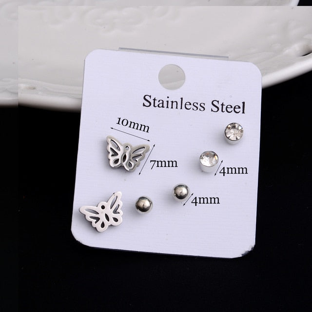Stainless Steel Multivariant Cute Nature Stud Earrings for Women