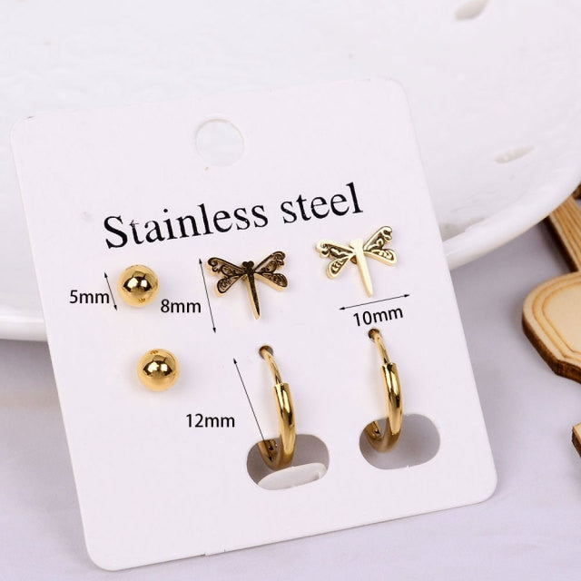 Stainless Steel Multivariant Cute Nature Stud Earrings for Women