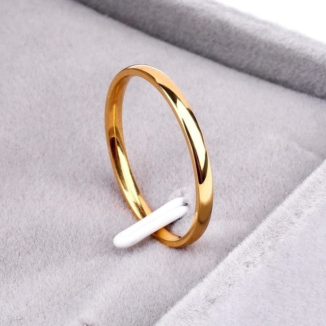 4mm Simple Minimalist Fashion Ring for Couple’s