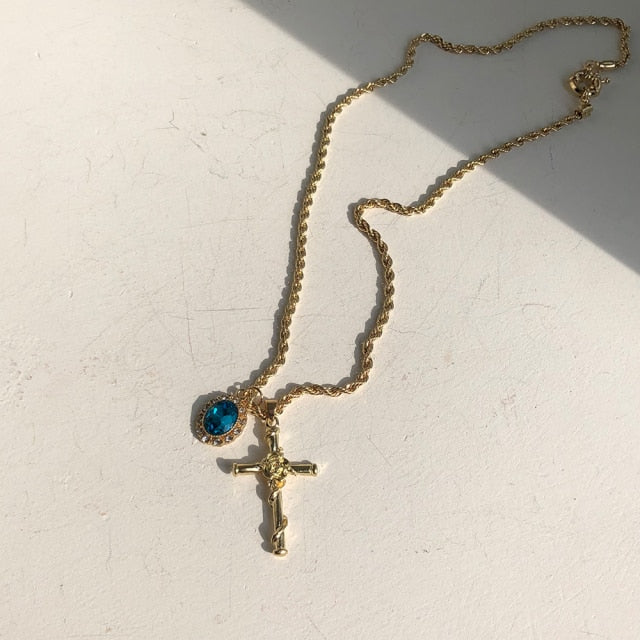 Vintage Sweet Choker Weave Pearl Rhinestone Necklace for Women