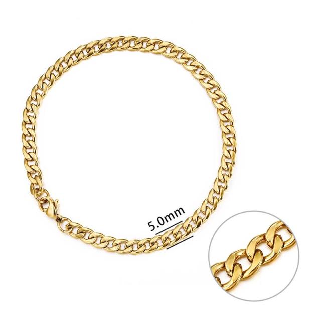 Jiayiqi 2022 Chic Braided Men Bracelet White Leather Bracelet Titanium  Steel Clasp Male Jewelry Gold Rose Gold Silver Color