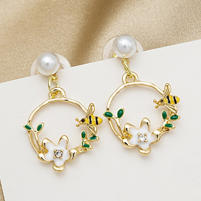 Classic Crystal Round Stud Earring Jewelry for Women