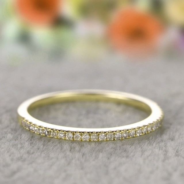 Elegant Zircon Crystal Engagement Ring