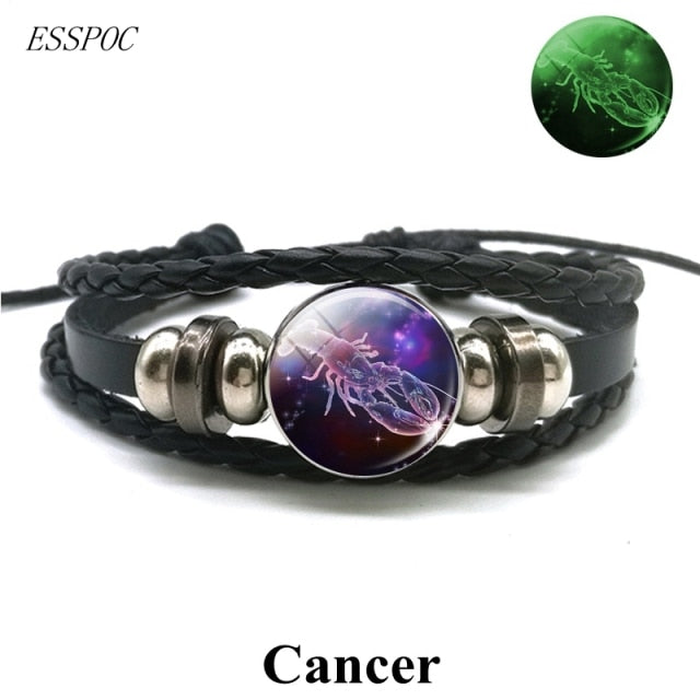 Zodiac Sign 12 Constellation Stylish Charm Jewelry Bracelets