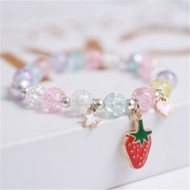 Cute Beads Glass Bracelet Pendant Bracelet for Girls and Women