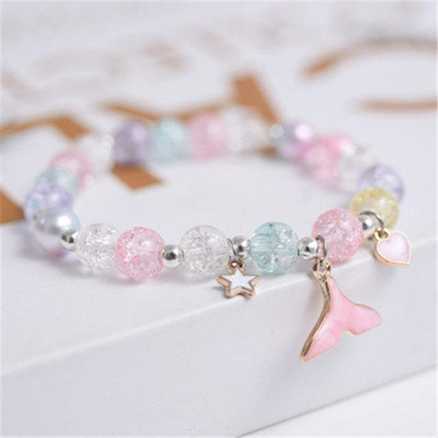 Cute Beads Glass Bracelet Pendant Bracelet for Girls and Women
