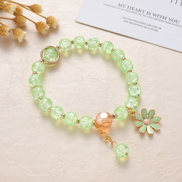 Cute Beads Glass Bracelet Pendant Bracelet for Girls and Women