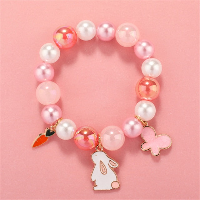 Cute Beads Glass Bracelet Pendant Bracelet for Girls and Women