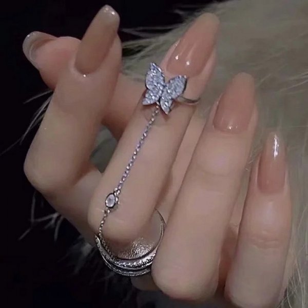 Fashion Silver Minimalist Butterfly Ring