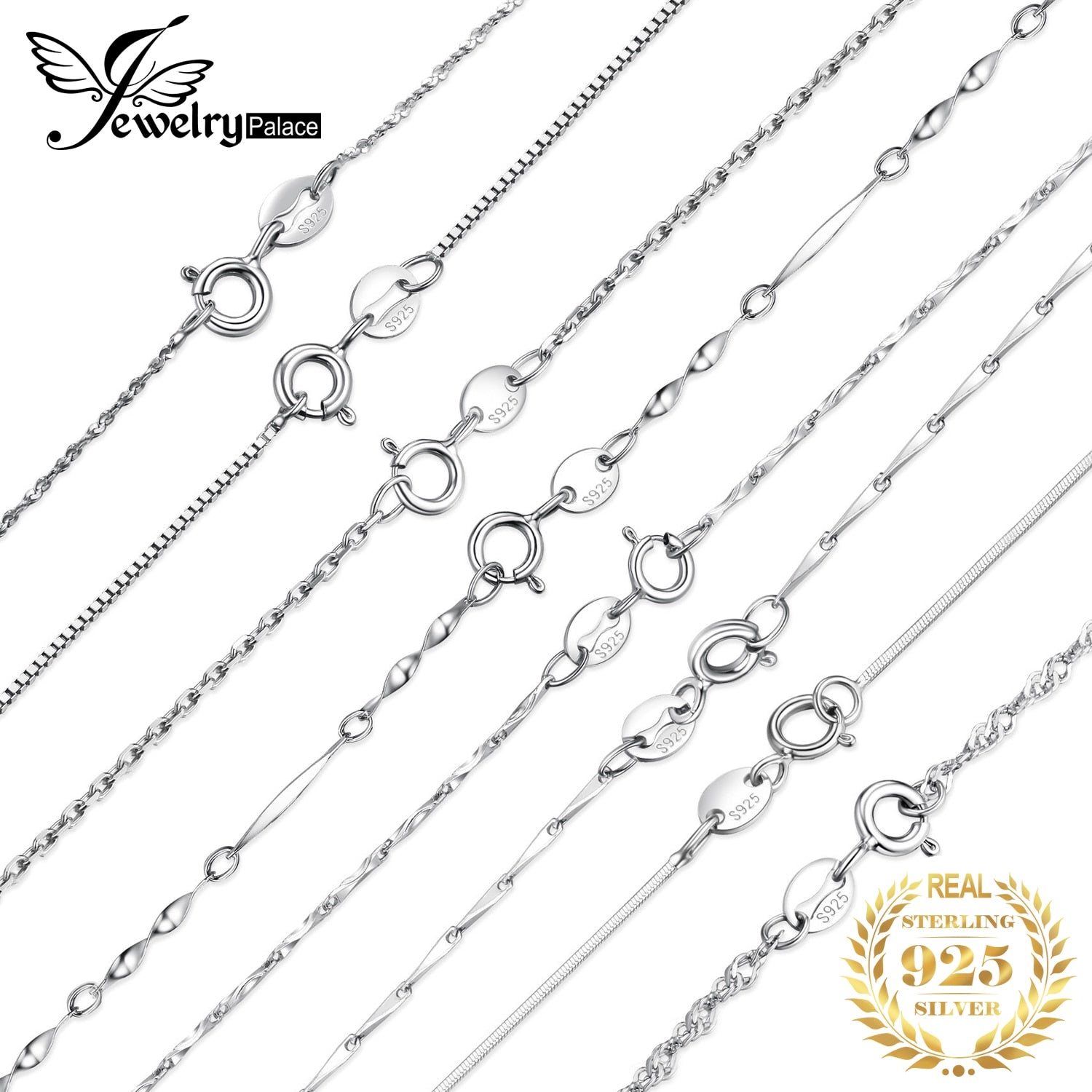 925 Sterling Silver Twisted Fashion Jewelry Chain Necklace for Women