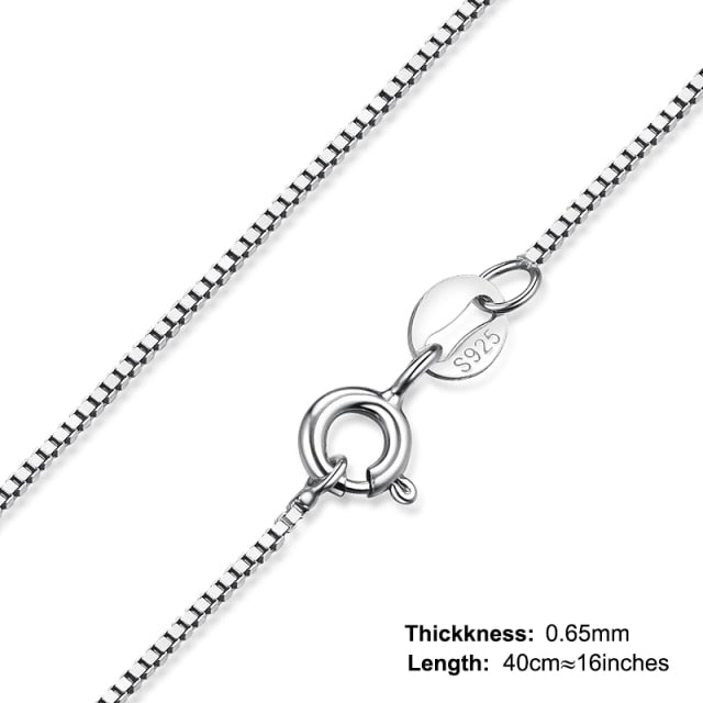 925 Sterling Silver Twisted Fashion Jewelry Chain Necklace for Women