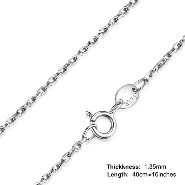 925 Sterling Silver Twisted Fashion Jewelry Chain Necklace for Women