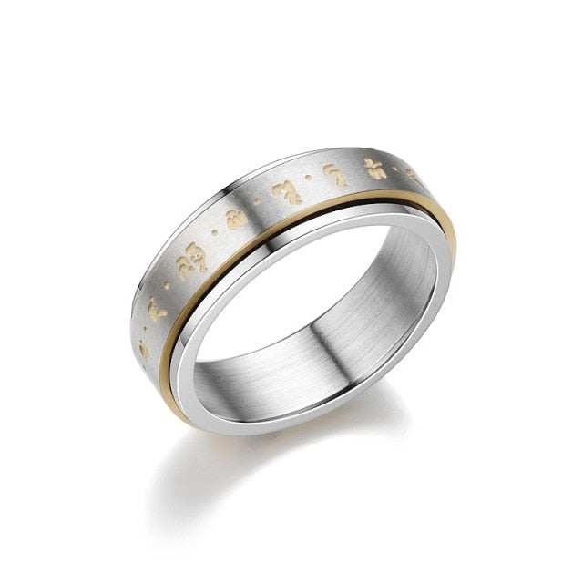 Unisex Stainless-steel Anti-Stress Rotatable Anxiety Ring
