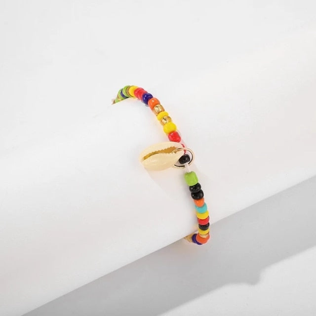 Bohemian Shell Beads Multilayer Anklet Bead Bracelet
