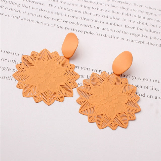 Vintage Flower Hollow Pattern Drop Earring Range