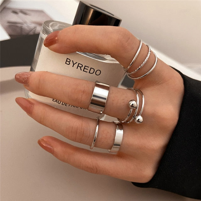 Vintage Silver-Plated Stylish Angel Wings Ring Collection
