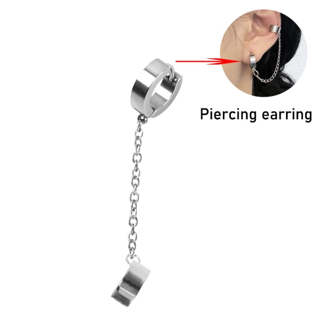 Fashion Silver/Stainless-Steel Clip Style Earing for Women