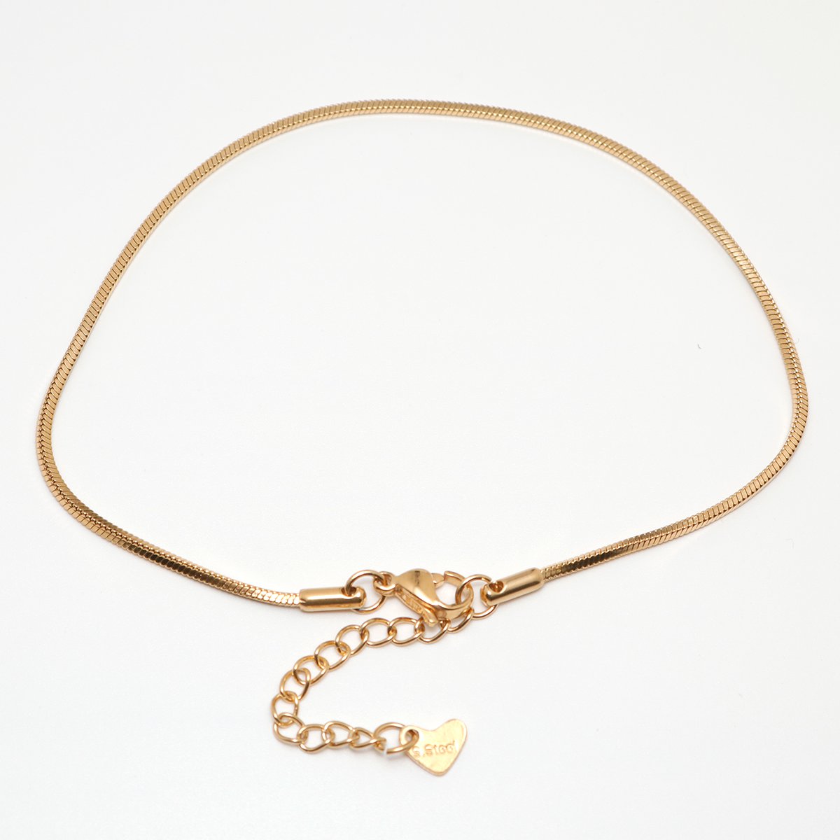 23.3cm Stainless Steel Jewelry Snake Chain Anklet Bracelet for Women