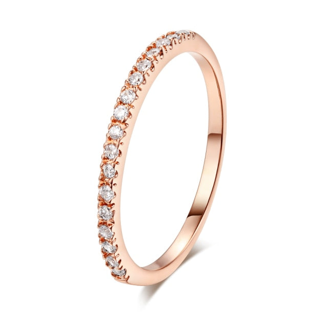Cute Thin Micro Crystal Fashion Jewelry Ring