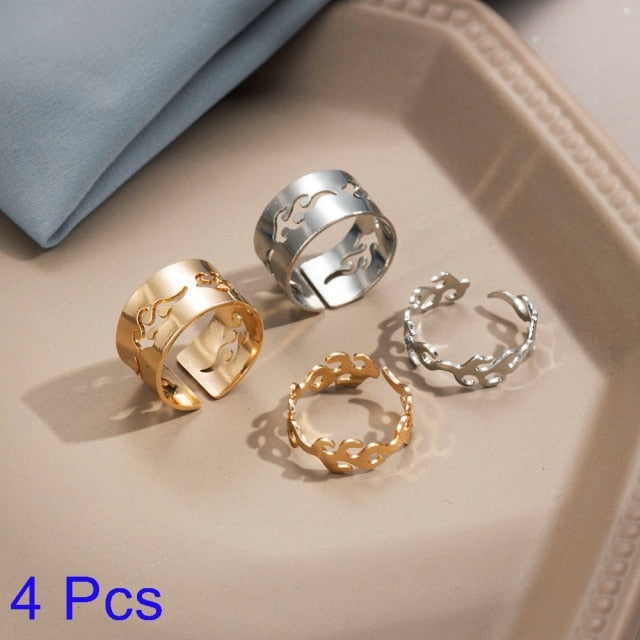 Adjustable Trendy Lover’s Natural Elements Minimalist Jewelry Ring