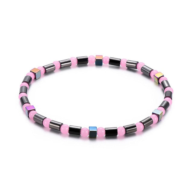 Cat Eye Beaded Hematite Bracelet for Women