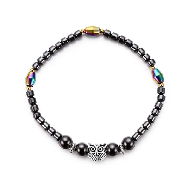 Cat Eye Beaded Hematite Bracelet for Women