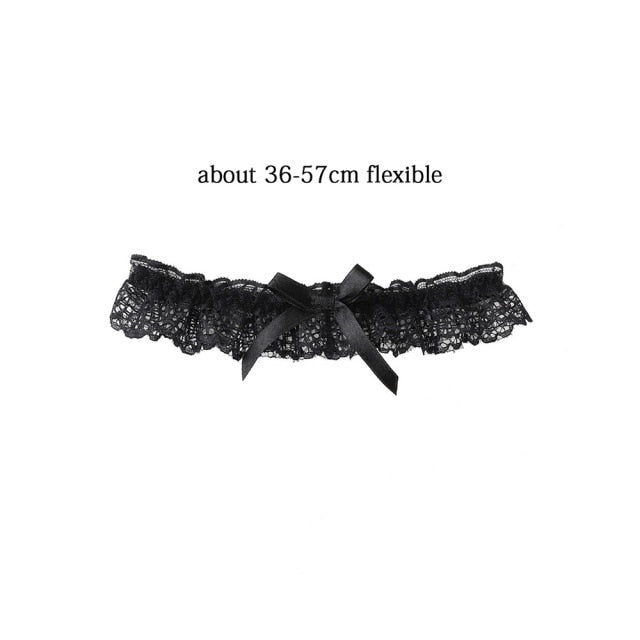 Rock Sexy Leather Love Garter Belt Elastic Leg Girl Women Harness Goth Accessories Black Gothic Rivet Punk Anklet Thigh Garter