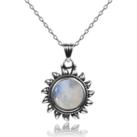Vintage Fashion Natural Moonstone 925 Silver Jewelry Pendant For Unisex Wear